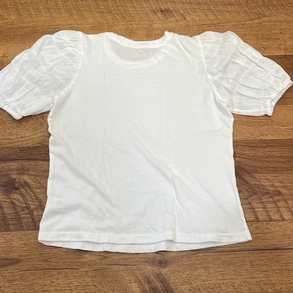 Rails Women’s White Short Sleeve Top with Puffy Sleeves Size S - Picture 4 of 5